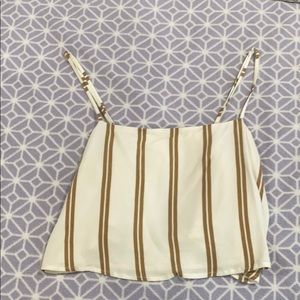 Stripped flowy crop top